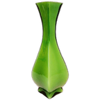 Vintage Vaasje Groen Persglas Groene Vaas thumbnail 1