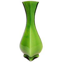 Vintage Vaasje Groen Persglas Groene Vaas
