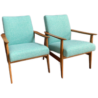 Pair Of Green Arm Chairs 1960S