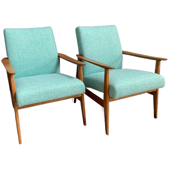 Pair Of Green Arm Chairs 1960s 1