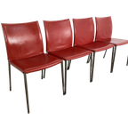 4 Leren Zanotta Stoelen Design Roberto Barbieri thumbnail 1