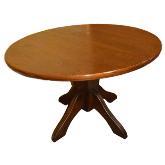Ronde Vintage Eettafel Van Massief Eikenhout Uit De Jaren 60 1