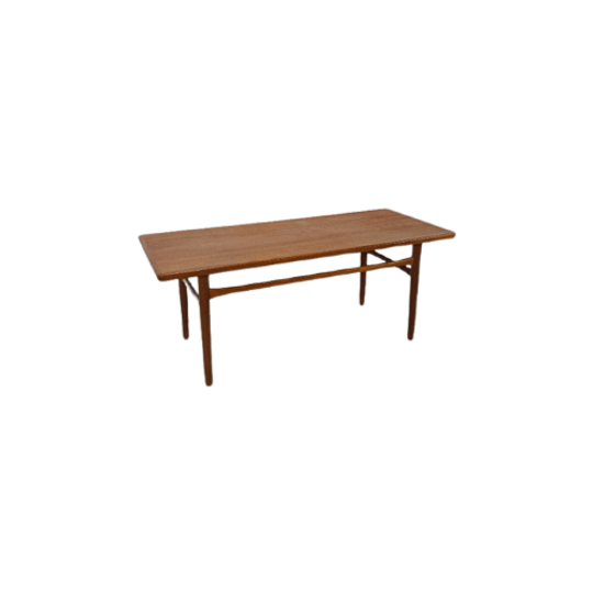 Teak Fineer Salontafel Vintage 1
