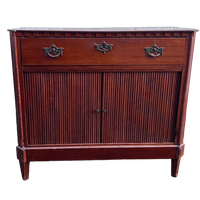 Vintage Roldeurkastje Met La En Binnenplank, 80 Cm Breed