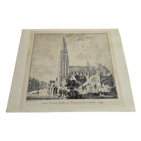 Ets - Paulus Van Liender - (1731-1797 - Lieve Vrouwe Kerk En Toren In Amersfoort - 1759 1
