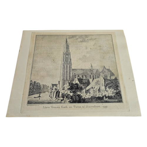 Ets - Paulus Van Liender - (1731-1797 - Lieve Vrouwe Kerk En Toren In Amersfoort - 1759