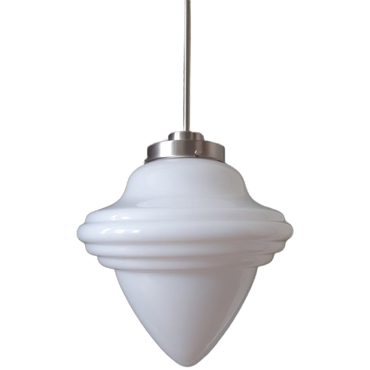 Heruitgave Van Art Deco Lamp 'eikel'. Opaal Glas. Orgineel Uitgegeven Door Giso 1