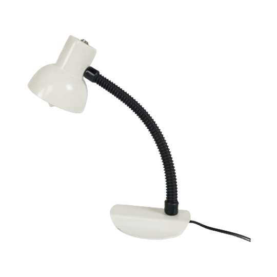 Hala Zeist - Bureaulamp - Model 703 - Flexibele Hals - Wit - 70's 1
