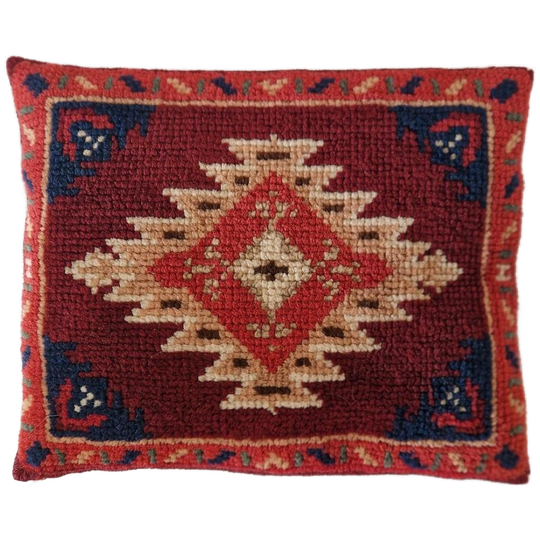 Vintage Wollen Kussen Pers Stijl 1