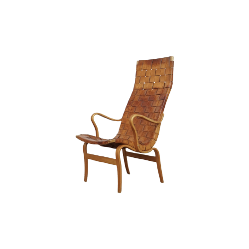 Bruno Mathsson Leather Lounge Chair Model Eva