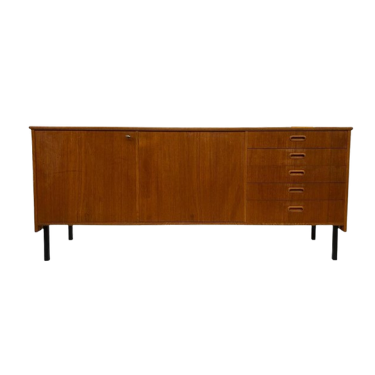 Vintage Dressoir Lowboard Tv Meubel Jaren 60 Teak Fineer 1