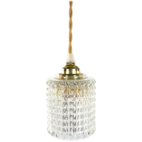 Vintage Glazen Lampenkap Helder Glas