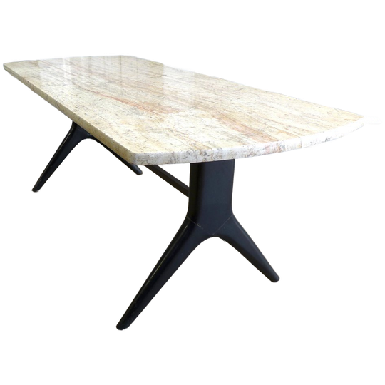 Prachtige Retro Vintage Midcentury Travertin Salontafel 1