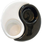 Vintage Ying Yang Waxinehouders Kandelaar Kandelaars thumbnail 1