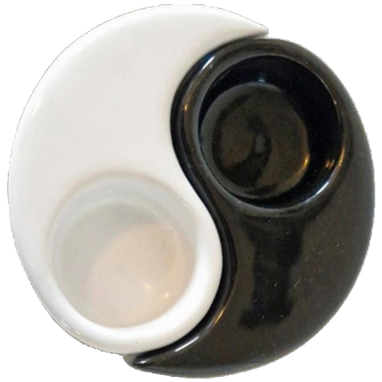 Vintage Ying Yang Waxinehouders Kandelaar Kandelaars 1