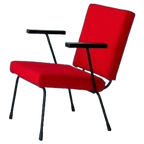 Gispen | Vintage 1401 Fauteuil Wim Rietveld Armstoel Rood thumbnail 1