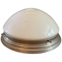 Mooie Grote Gispen Plafonnière Witglas. 2 Stuks Aanwezig