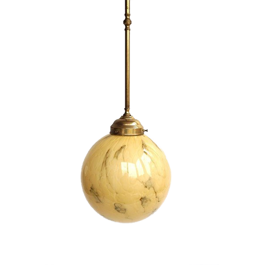 Art Deco Glazen Hanglamp Gemarmerd 1