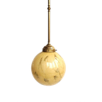 Art Deco Glazen Hanglamp Gemarmerd thumbnail 1