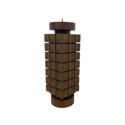 Mid Century Design Teak Wooden Candle Holder , 1970S