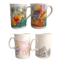 4x Engelse Bekers Fijn Bone China Engeland , Bone China Engeland / Disney