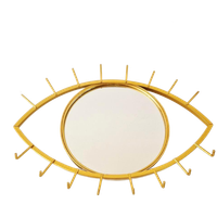 Retro Oog Spiegel Met Haakjes Voor Sleutels Of Sieraden