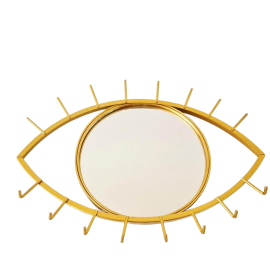 Retro Oog Spiegel Met Haakjes Voor Sleutels Of Sieraden 1