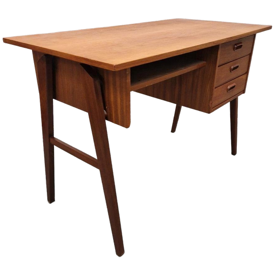 Vintage Bureau Desk Scandinavisch Bureautje Teakhouten 1