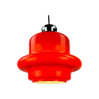 1 Of 9 Red Opaline Glass Pendant Light By Hustadt Leuchten 1960 thumbnail 1
