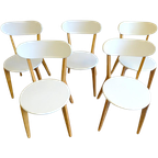 Mooie Set Van 5 Witte Stoelen thumbnail 1