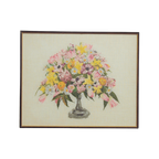 Horizontale Lijst Geborduurde Vaas Bloemen thumbnail 1