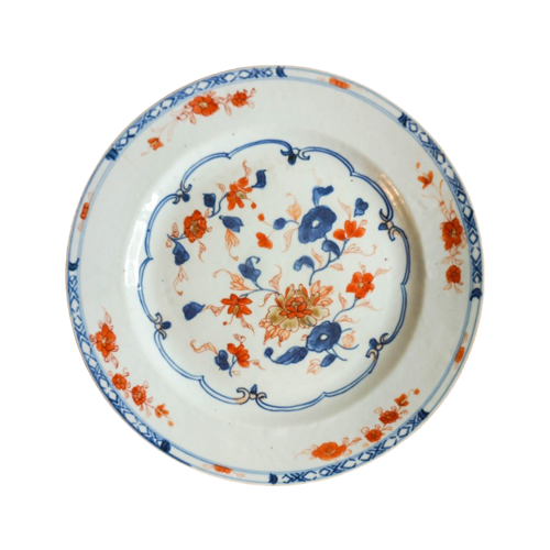 18Th Century Chinese Imari Floral Dish Plate Porcelain