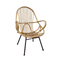 Leuke Rotan Fauteuil Met Armleuningen, Dutch Design, 1960