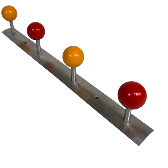 Wandkapstok Met Gekleurde Bollen, Jaren 50 1