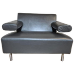 Havee Cloak - Loveseat - Antraciet - Leder - Design - Zgan thumbnail 1