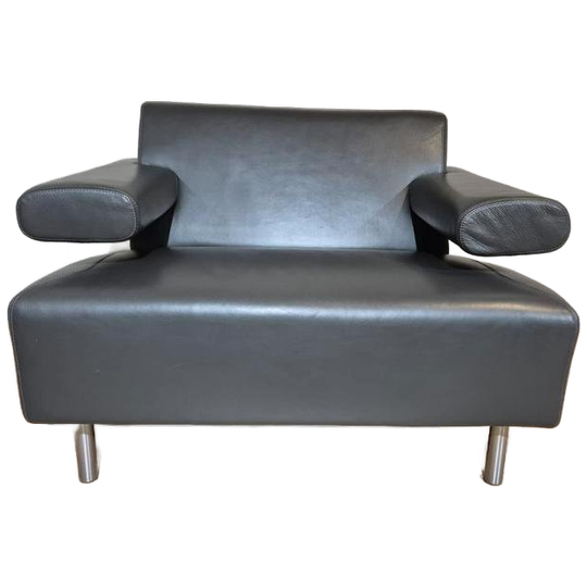 Havee Cloak - Loveseat - Antraciet - Leder - Design - Zgan 1