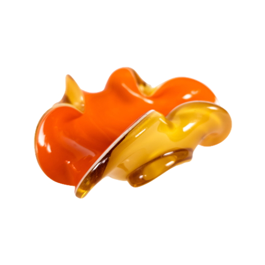 Murano - Zeester Vormige - Asbak - Oranje/geel/oker Kleurig - 60's 1