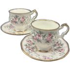 Elizabethan Set Dames & Heren Kop En Schotels Pastel thumbnail 1