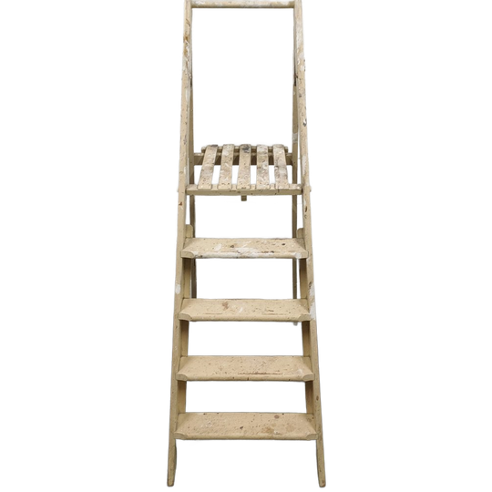 Decoratieve Vintage Schildersladder Roomwit 1