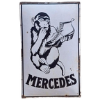 Zeldzaam En Antiek Emaille Bord Mercedes Shoes...top Bord! thumbnail 1