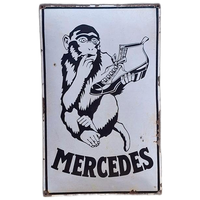 Zeldzaam En Antiek Emaille Bord Mercedes Shoes...top Bord!