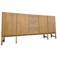 Vintage Xl Halfhoge Kast Met Brutalist Accent