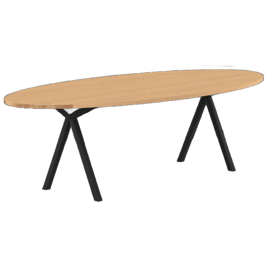 Studio Henk Eettafel Slim X Type Hardwax Olie Naturel, Ovaal 1