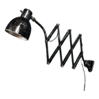 Bauhaus Hala Zeist Scissor Lamp Schaarlamp Wandlamp – Zwart – Jaren 30 thumbnail 1