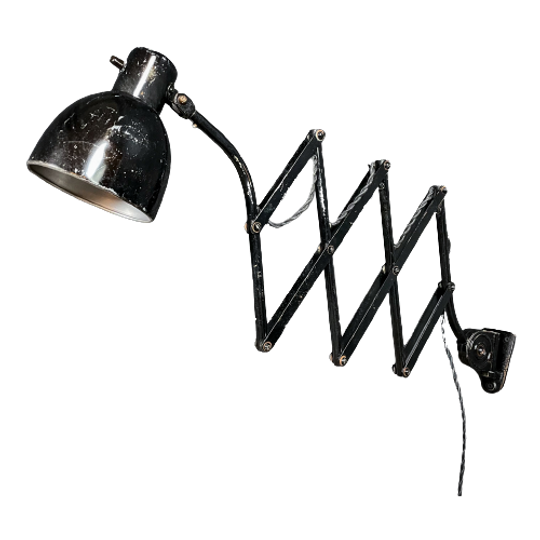 Bauhaus Hala Zeist Scissor Lamp Schaarlamp Wandlamp – Zwart – Jaren 30 1