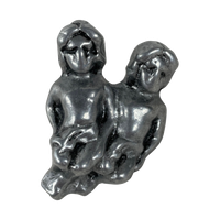Handmade - Shaped Like A Pair Of Children - Drawer / Door Pull Or Handle - Casted Aluminum (New O