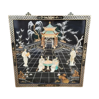 Japanse / Chinese Wandpaneel /Schilderij Afm. 76X76Cm.
