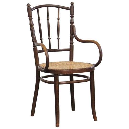 Leuke Originele Vintage Thonet Bistro Design Stoel Met Armleuningen 1
