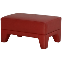 Pode Edit Poef, Rood Leder, 57 X 41 Cm