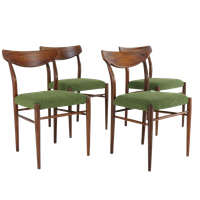 Set 4 Vintage Lübke Stoelen 'Waldbrunn' New Upholstery